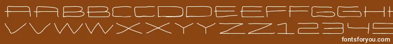 Шрифт EneasexpandedRegular – белые шрифты на коричневом фоне
