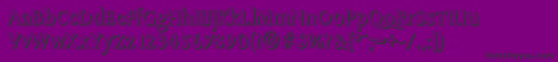 SydneyshadowRegular Font – Black Fonts on Purple Background