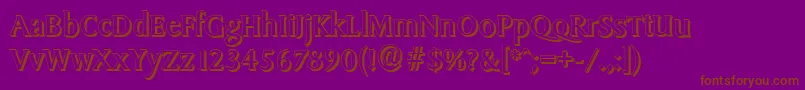 SydneyshadowRegular Font – Brown Fonts on Purple Background