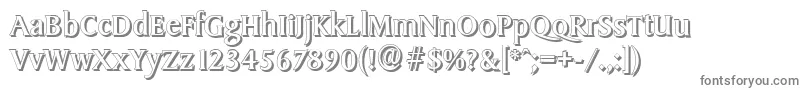 SydneyshadowRegular Font – Gray Fonts on White Background