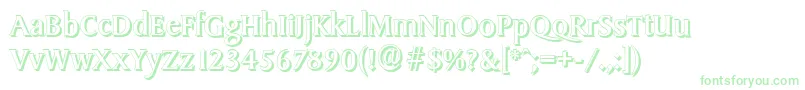 SydneyshadowRegular Font – Green Fonts on White Background
