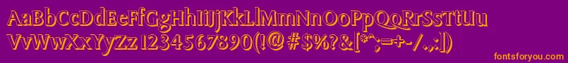 SydneyshadowRegular Font – Orange Fonts on Purple Background