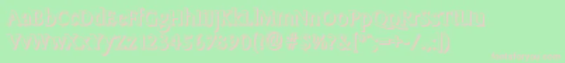 SydneyshadowRegular Font – Pink Fonts on Green Background