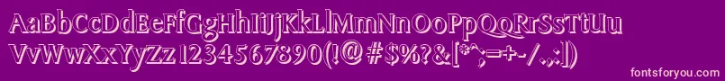 SydneyshadowRegular Font – Pink Fonts on Purple Background
