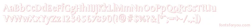 SydneyshadowRegular Font – Pink Fonts on White Background