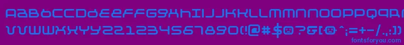 Negative12 Font – Blue Fonts on Purple Background