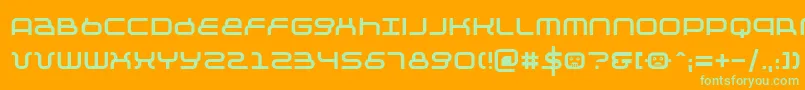 Negative12 Font – Green Fonts on Orange Background