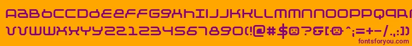 Negative12 Font – Purple Fonts on Orange Background