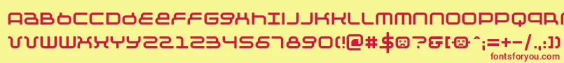 Negative12 Font – Red Fonts on Yellow Background
