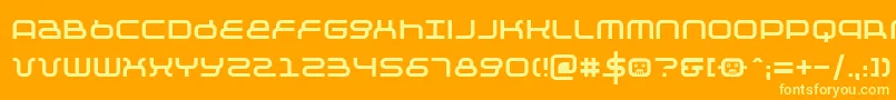 Negative12 Font – Yellow Fonts on Orange Background