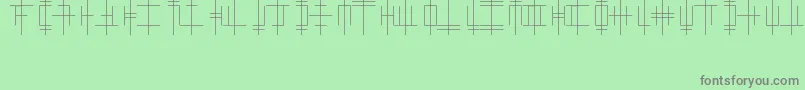 OriginAlphabet Font – Gray Fonts on Green Background