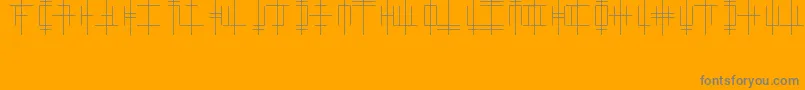 OriginAlphabet Font – Gray Fonts on Orange Background
