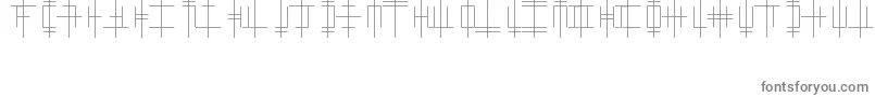 OriginAlphabet-fontti – harmaat kirjasimet valkoisella taustalla