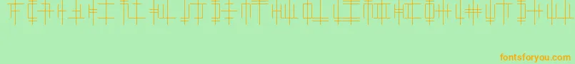 OriginAlphabet Font – Orange Fonts on Green Background