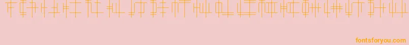 OriginAlphabet Font – Orange Fonts on Pink Background