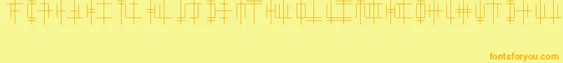 Fonte OriginAlphabet – fontes laranjas em um fundo amarelo