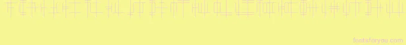 OriginAlphabet Font – Pink Fonts on Yellow Background