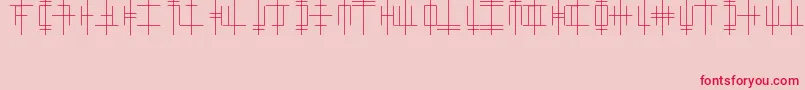 OriginAlphabet Font – Red Fonts on Pink Background