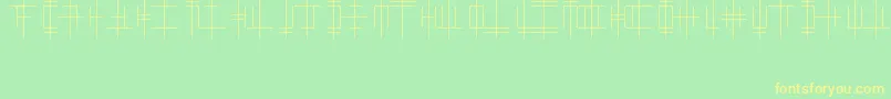 OriginAlphabet Font – Yellow Fonts on Green Background