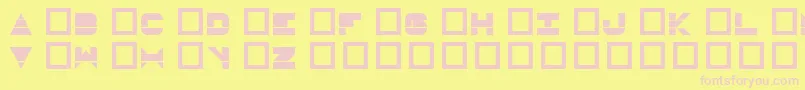 Ultrasonic Font – Pink Fonts on Yellow Background