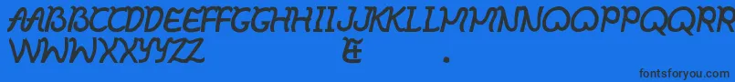 Ibayo Font – Black Fonts on Blue Background