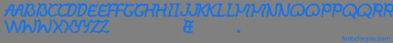 Ibayo-Schriftart – Blaue Schriften auf grauem Hintergrund