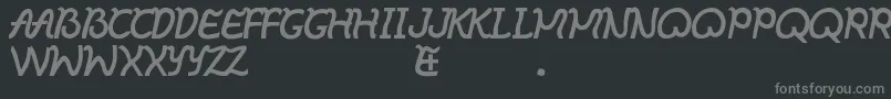 Ibayo-Schriftart – Graue Schriften auf schwarzem Hintergrund