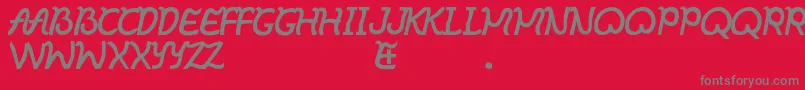 Ibayo Font – Gray Fonts on Red Background