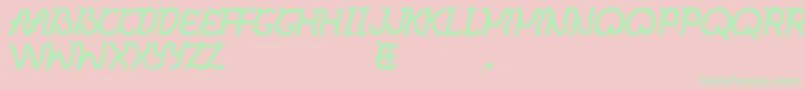Ibayo Font – Green Fonts on Pink Background