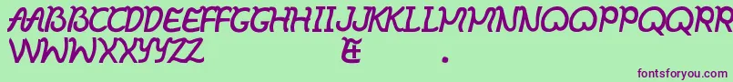 Ibayo Font – Purple Fonts on Green Background