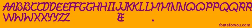 Ibayo Font – Purple Fonts on Orange Background