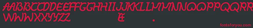 Ibayo Font – Red Fonts on Black Background