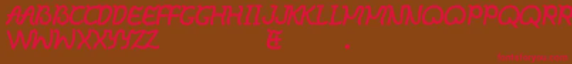 Ibayo Font – Red Fonts on Brown Background