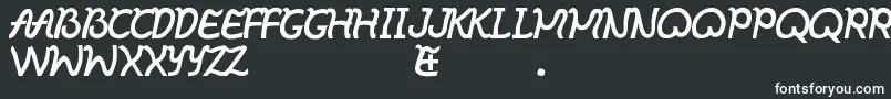 フォントIbayo – 黒い背景に白い文字