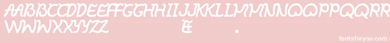 フォントIbayo – ピンクの背景に白い文字
