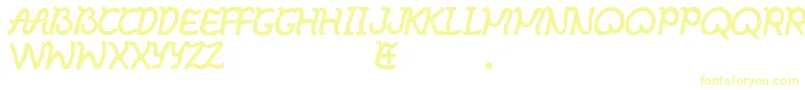 Ibayo Font – Yellow Fonts on White Background