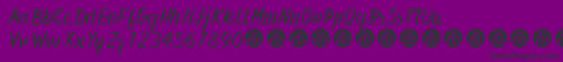 fuente ForeverBrushScriptDemo – Fuentes Negras Sobre Fondo Morado