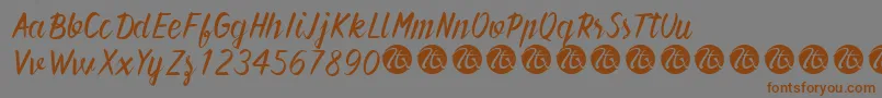 ForeverBrushScriptDemo Font – Brown Fonts on Gray Background