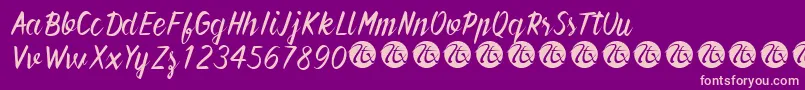 ForeverBrushScriptDemo Font – Pink Fonts on Purple Background