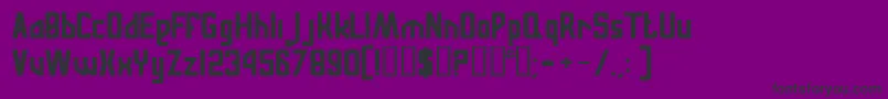 RussianqualityNormal-Schriftart – Schwarze Schriften auf violettem Hintergrund