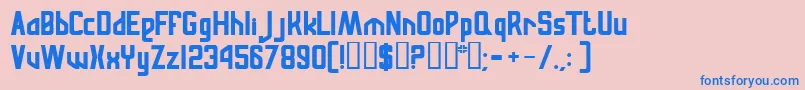 RussianqualityNormal Font – Blue Fonts on Pink Background