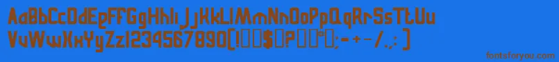 RussianqualityNormal Font – Brown Fonts on Blue Background