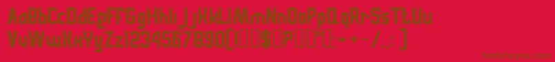 RussianqualityNormal Font – Brown Fonts on Red Background