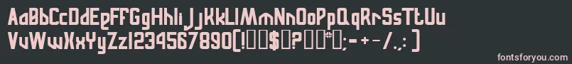 RussianqualityNormal Font – Pink Fonts on Black Background
