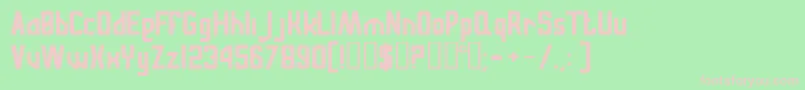 RussianqualityNormal Font – Pink Fonts on Green Background