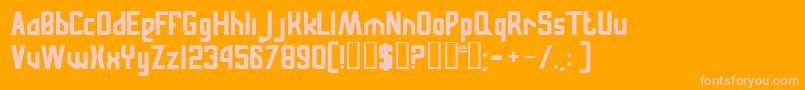 Police RussianqualityNormal – polices roses sur fond orange
