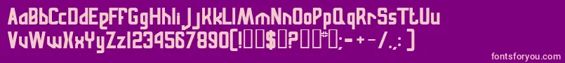 RussianqualityNormal Font – Pink Fonts on Purple Background