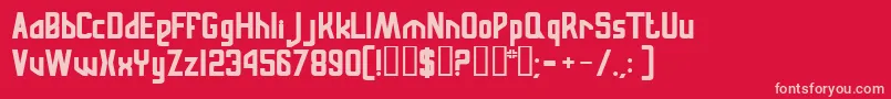 RussianqualityNormal Font – Pink Fonts on Red Background