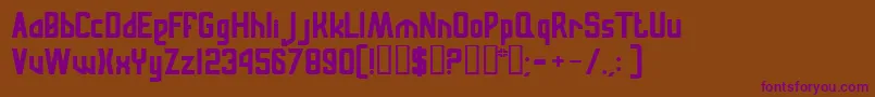 RussianqualityNormal Font – Purple Fonts on Brown Background
