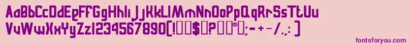 RussianqualityNormal Font – Purple Fonts on Pink Background